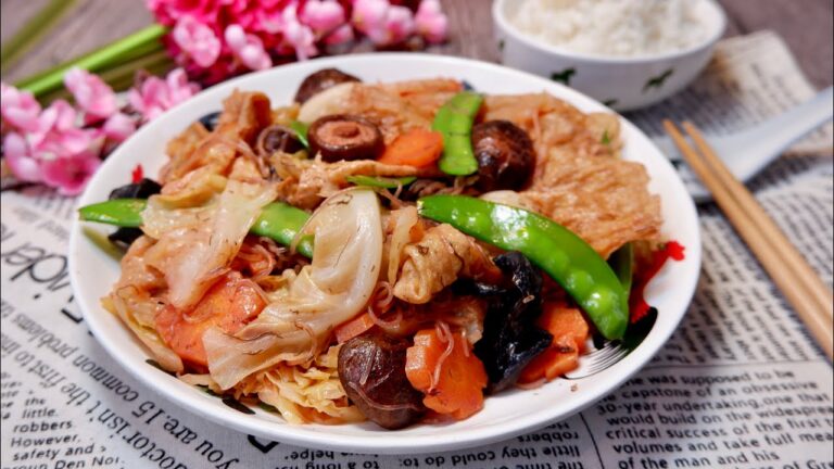 Quick Braised Vegetables with Red Fermented Tofu — 南乳炆斋 (Buddha’s Delight)