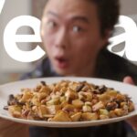 Stir-Fried Vegetarian Intestines with Dried Tofu — 麵腸炒豆乾